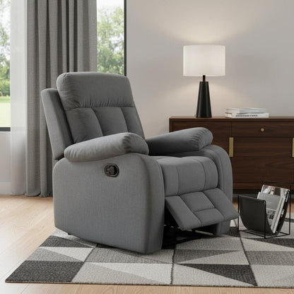 40" Modern Grey Fabric Loveseat HomeRoots