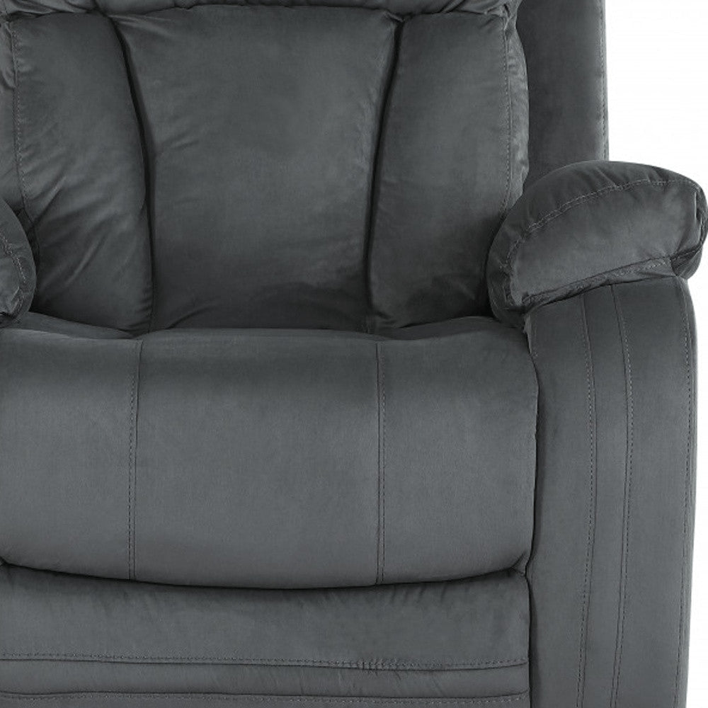 40" Modern Grey Fabric Chair HomeRoots