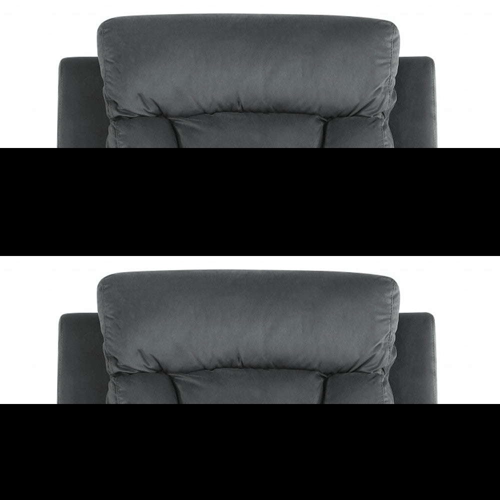 40" Modern Grey Fabric Chair HomeRoots