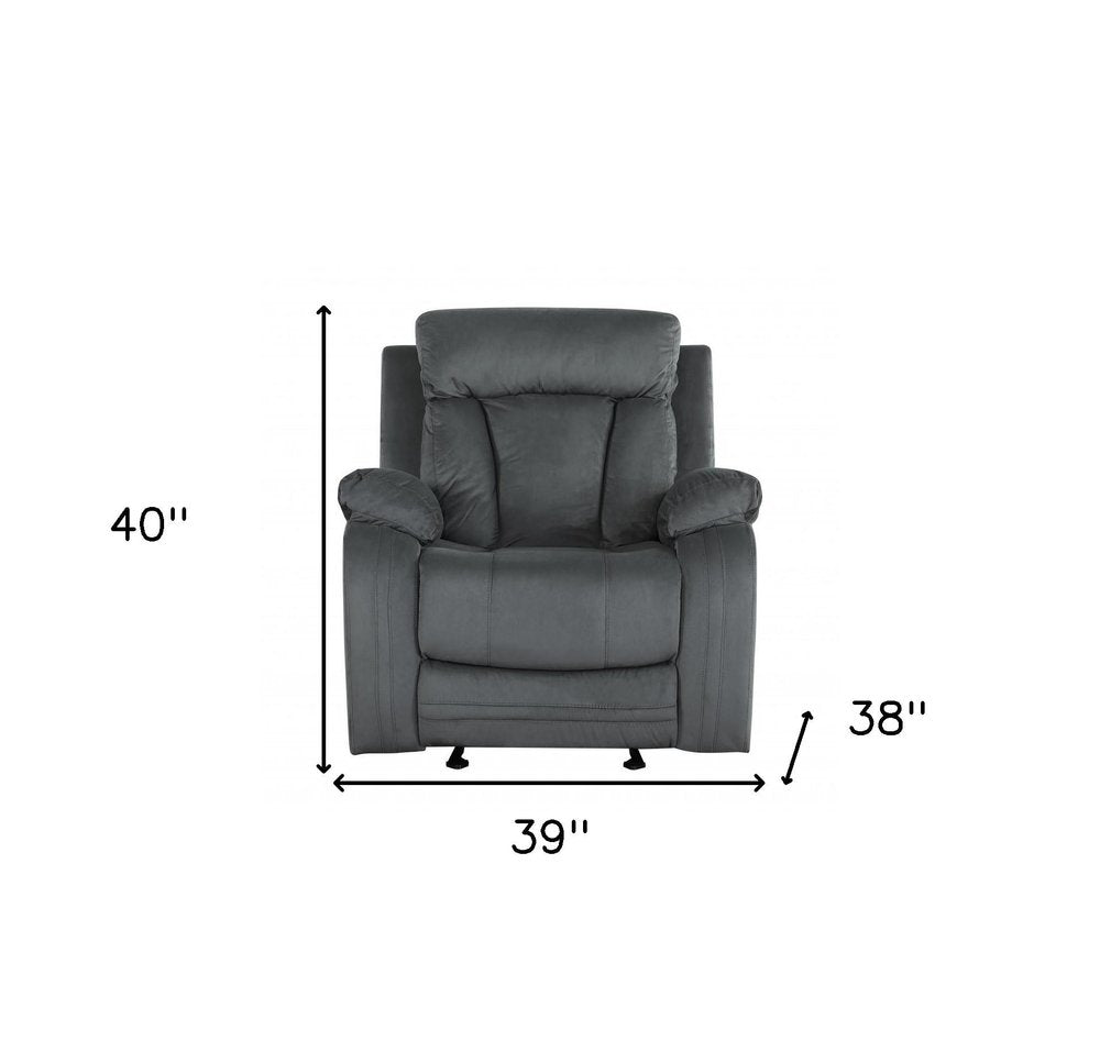 40" Modern Grey Fabric Chair HomeRoots