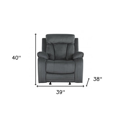 40" Modern Grey Fabric Chair HomeRoots