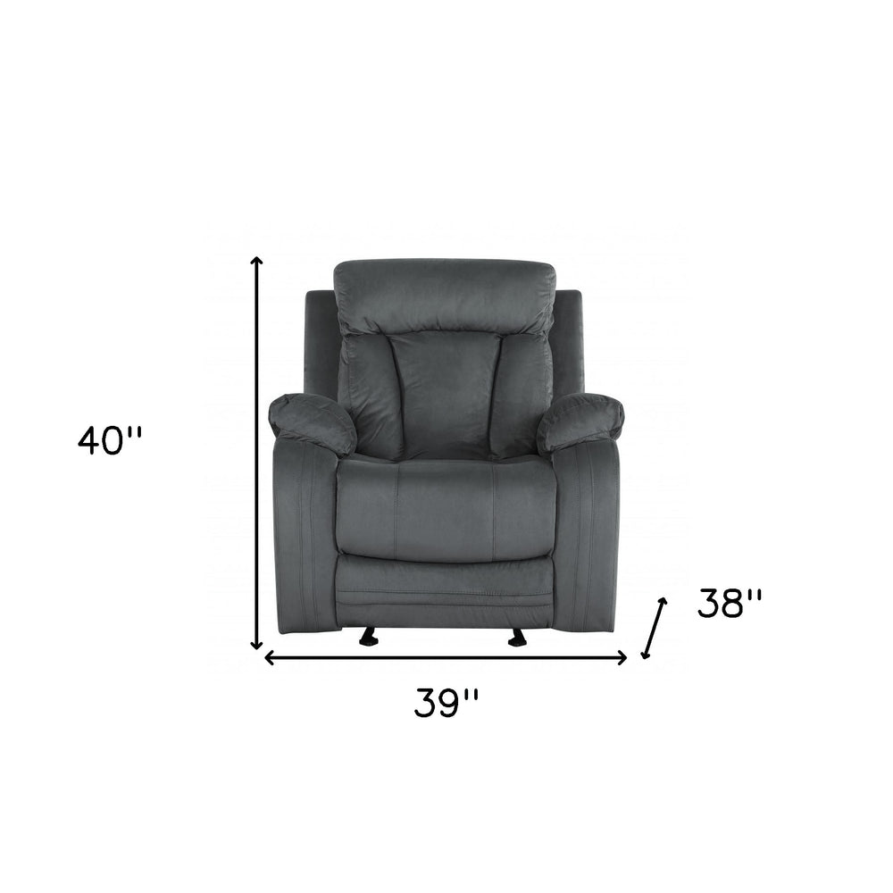 40" Modern Grey Fabric Chair HomeRoots