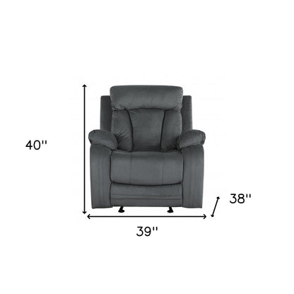 40" Modern Grey Fabric Chair HomeRoots