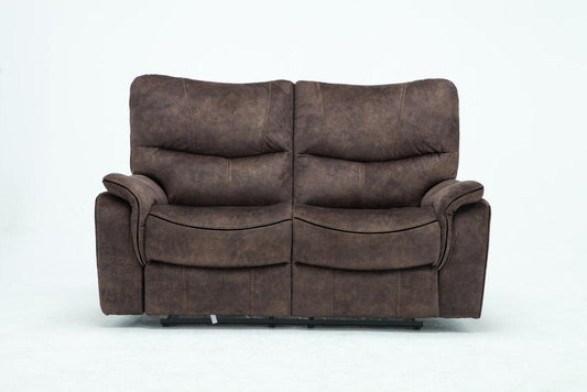 63" Dark Brown Microfiber Manual Reclining Love Seat HomeRoots