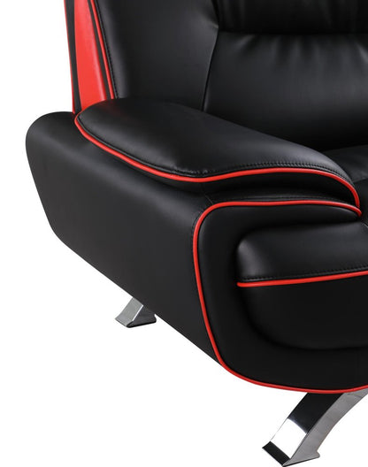 Two Piece Indoor Black Genuine Leather Five Person Seating Set HomeRoots