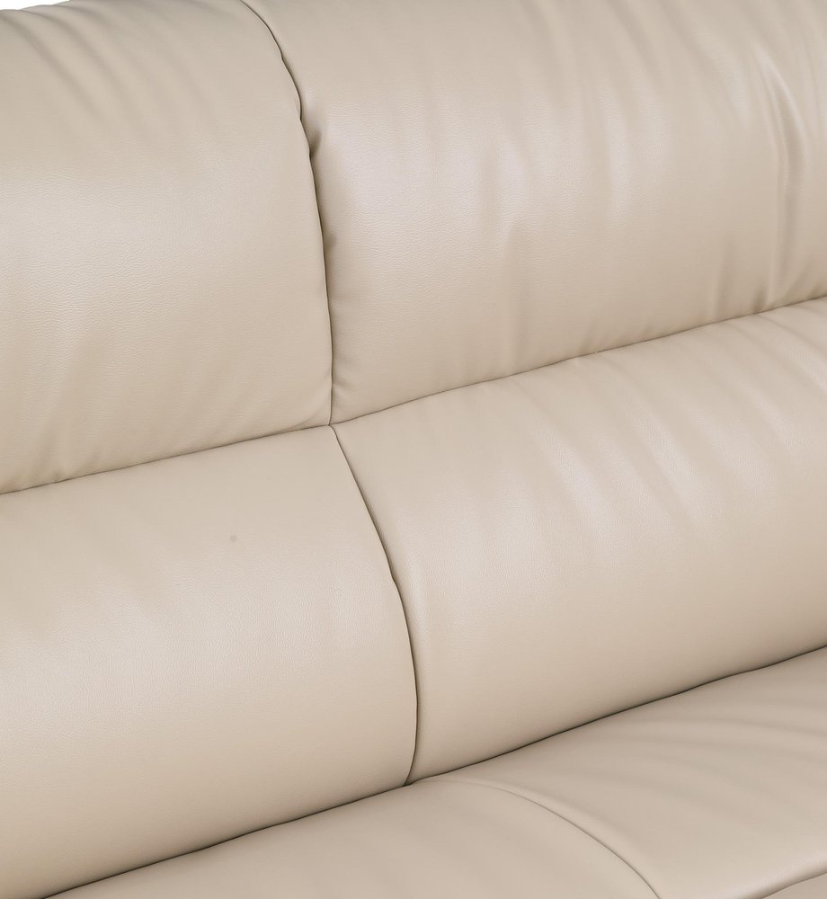 47" Beige And Silver Leather Match Club Chair HomeRoots