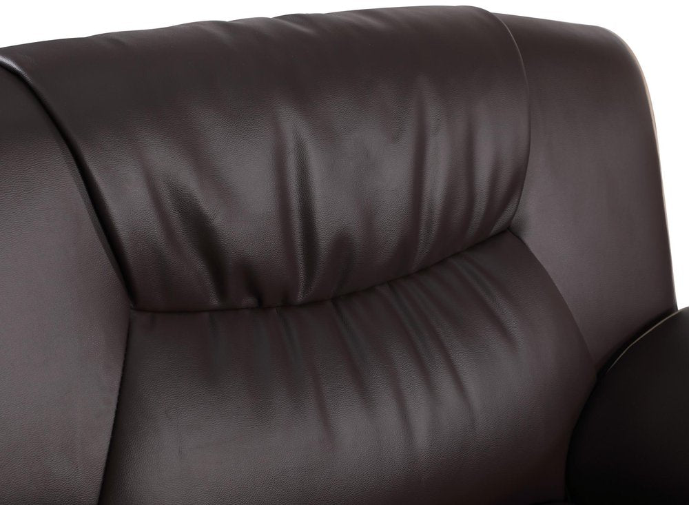 47" Brown And Silver Leather Match Club Chair HomeRoots