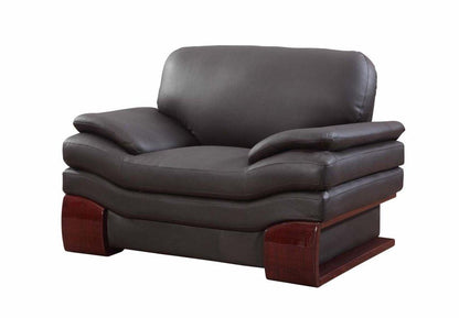 44" Dazzling Brown Leather Chair - FurniFindUSA