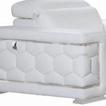 Three Piece Indoor White Italian Leather Six Person Seating Set HomeRoots