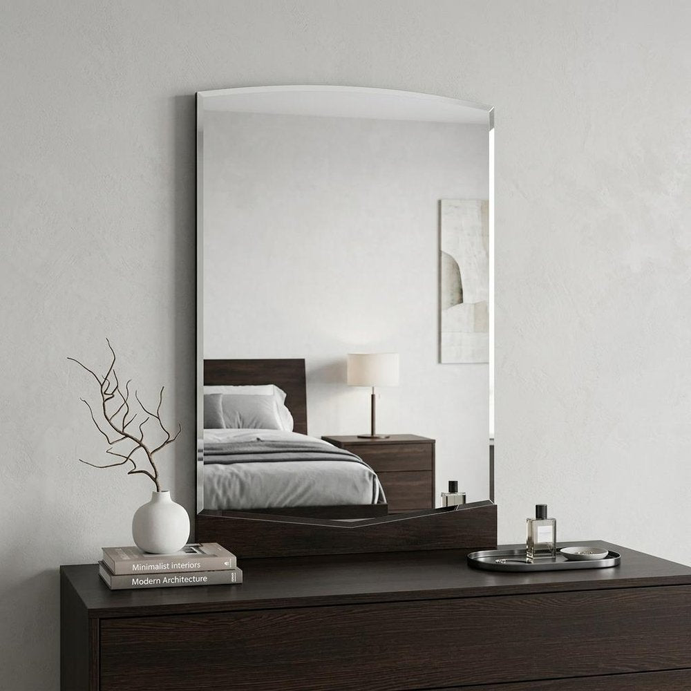 43" Dark Brown Dresser Mirror HomeRoots