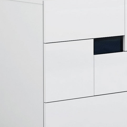 30" Superb White High Gloss Dresser HomeRoots