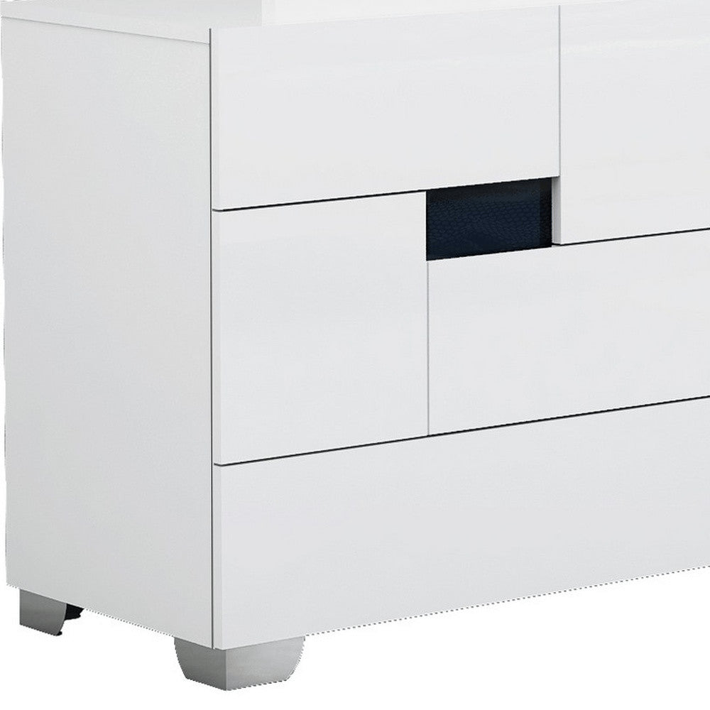 30" Superb White High Gloss Dresser HomeRoots