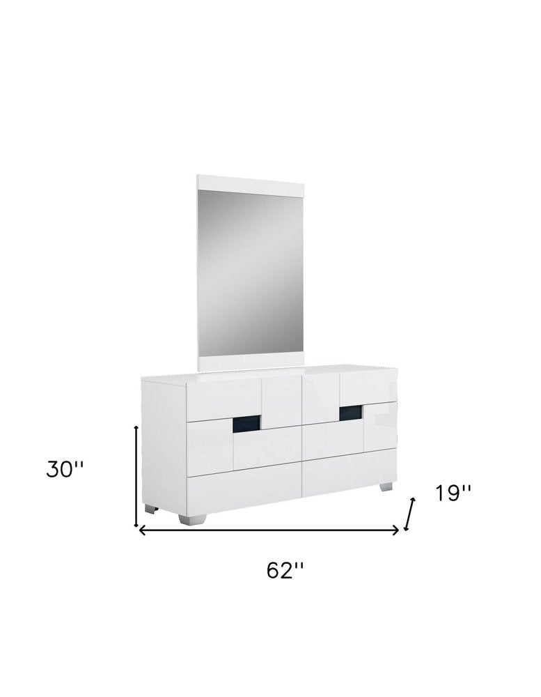 30" Superb White High Gloss Dresser HomeRoots