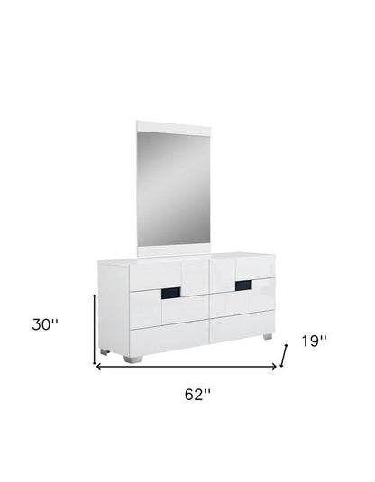 30" Superb White High Gloss Dresser HomeRoots