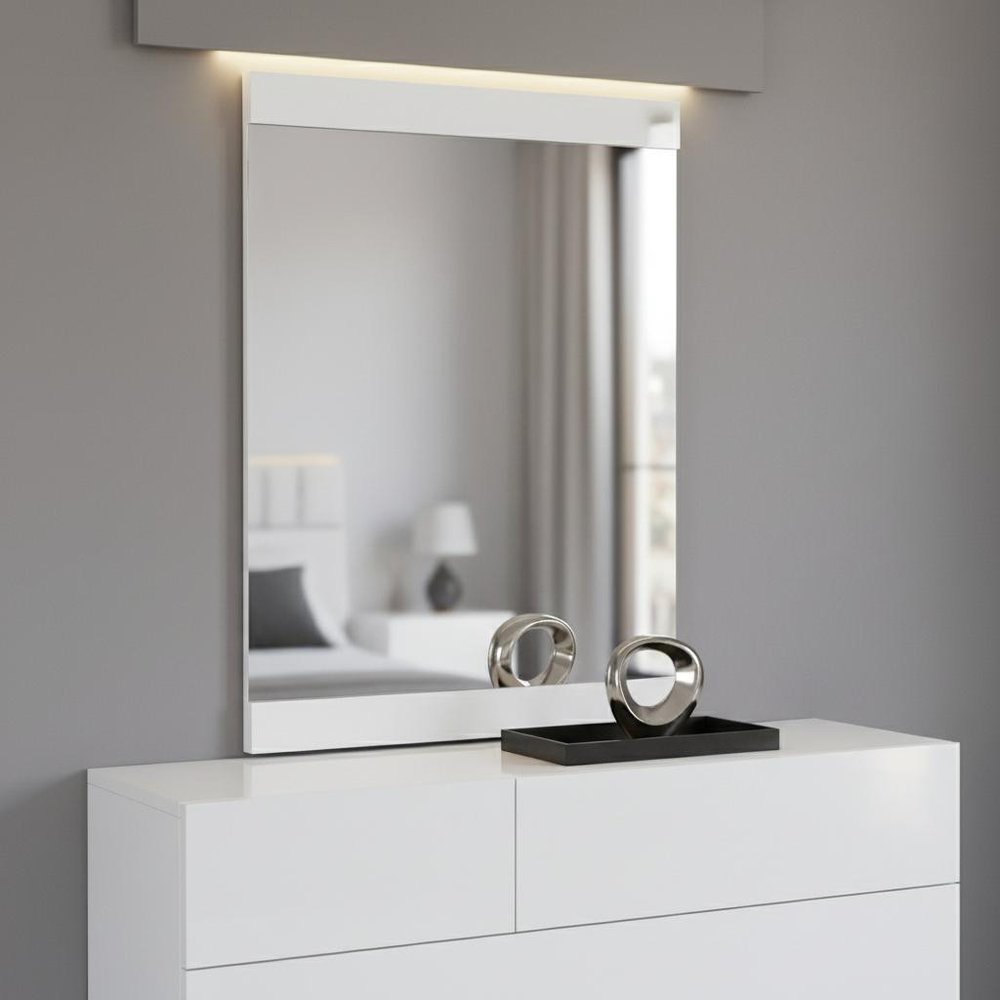 45" Superb White High Gloss Mirror HomeRoots