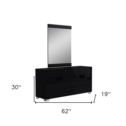 30" Superb Black High Gloss Dresser HomeRoots