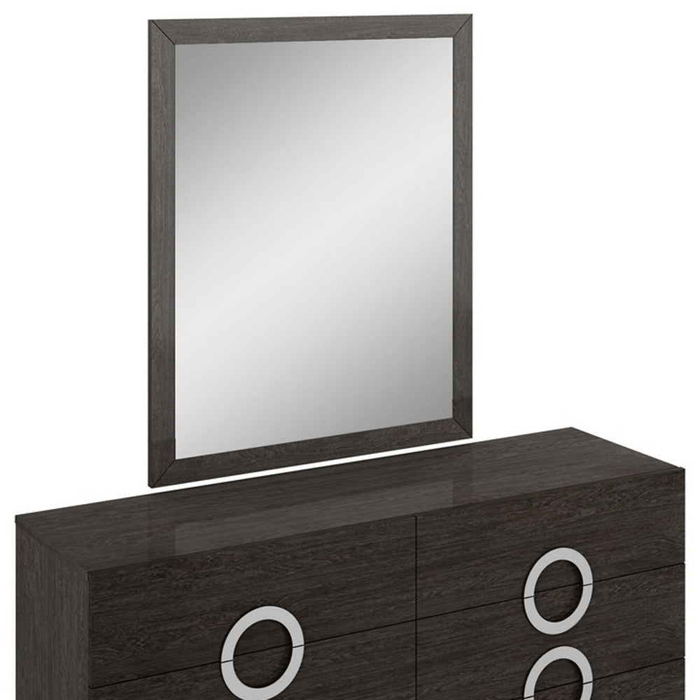 31" Refined Grey High Gloss Dresser HomeRoots