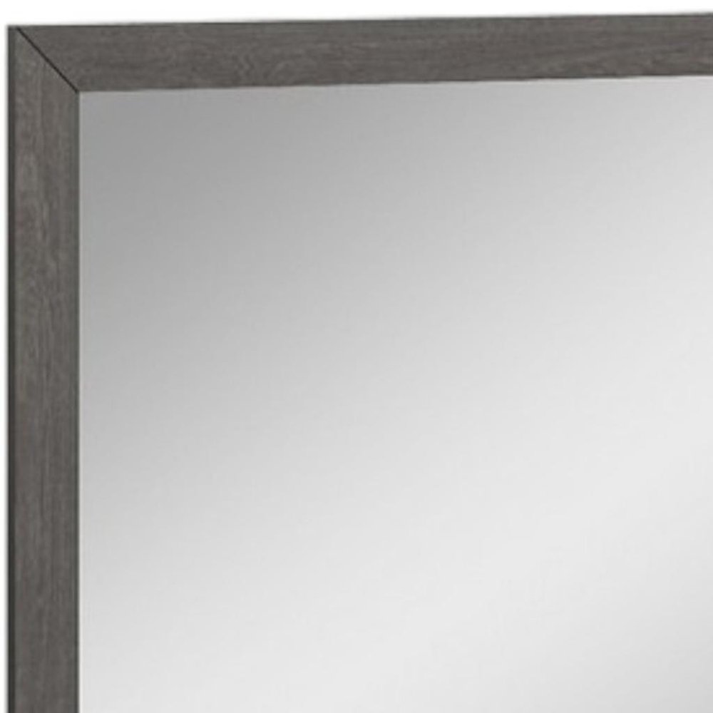 43" Gray Wood Dresser Mount Framed Mirror HomeRoots