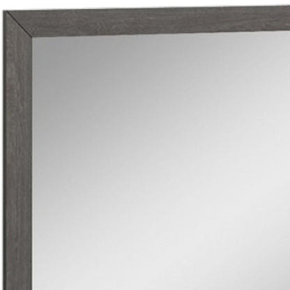 43" Gray Wood Dresser Mount Framed Mirror HomeRoots