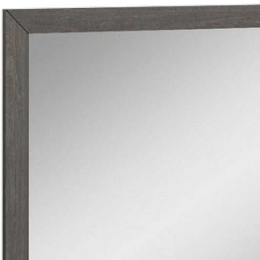43" Gray Wood Dresser Mount Framed Mirror HomeRoots