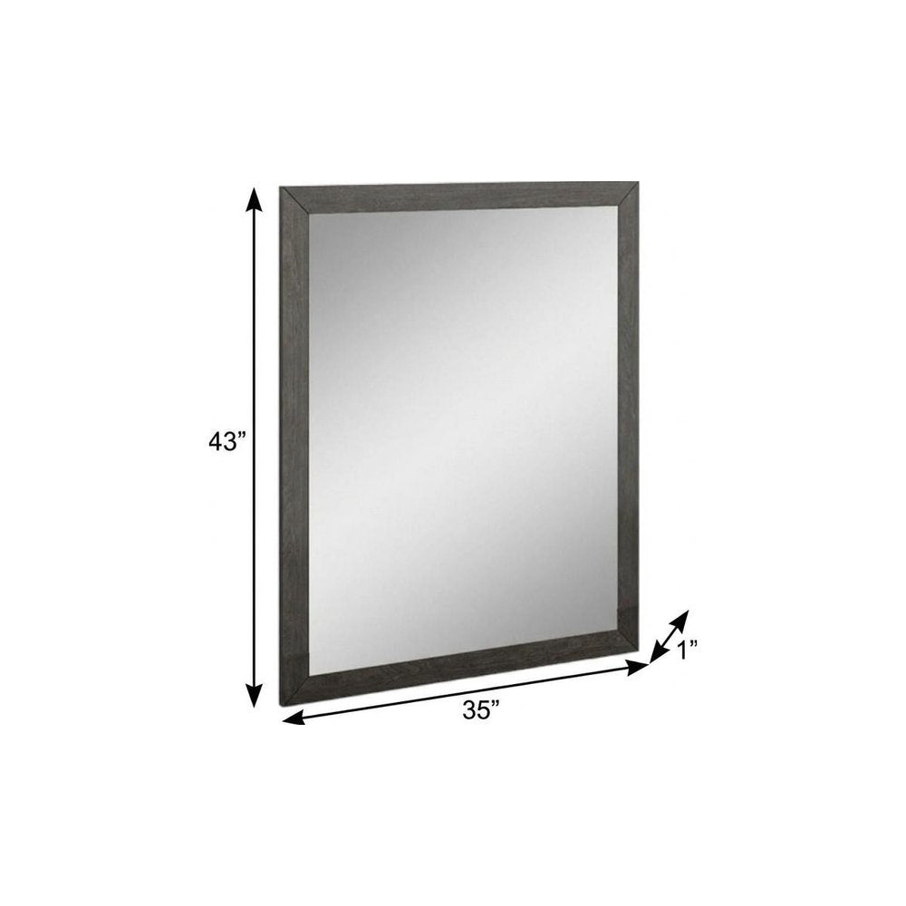 43" Gray Wood Dresser Mount Framed Mirror HomeRoots