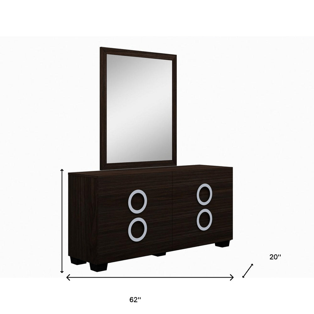 31" Refined Wenge High Gloss Dresser HomeRoots
