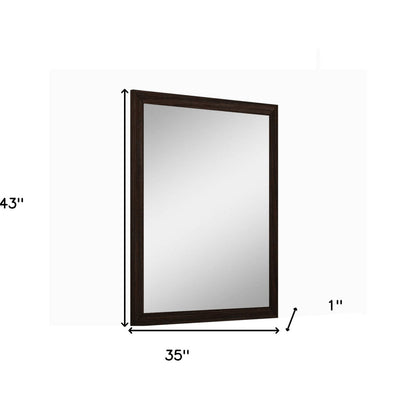 43" Dark Brown Framed Dresser Mirror HomeRoots