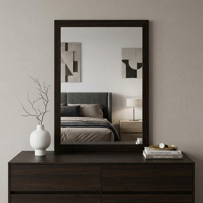 43" Dark Brown Framed Dresser Mirror HomeRoots