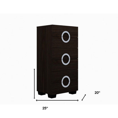 25" Brown Wood Six Drawer Dresser HomeRoots
