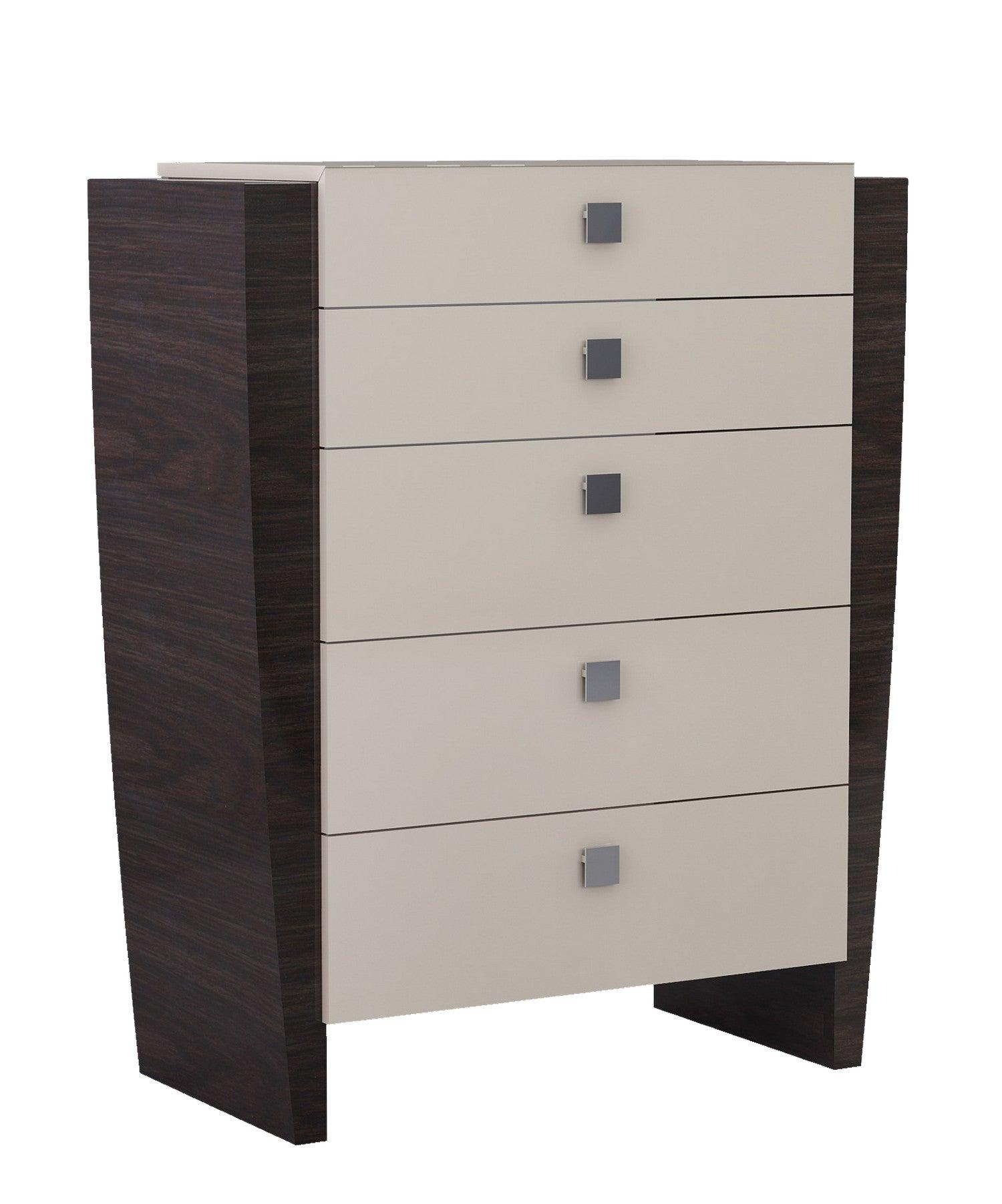 22" Refined Beige High Gloss Nightstand - FurniFindUSA