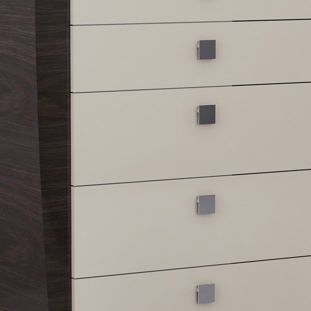 34" Refined Beige High Gloss Dresser HomeRoots
