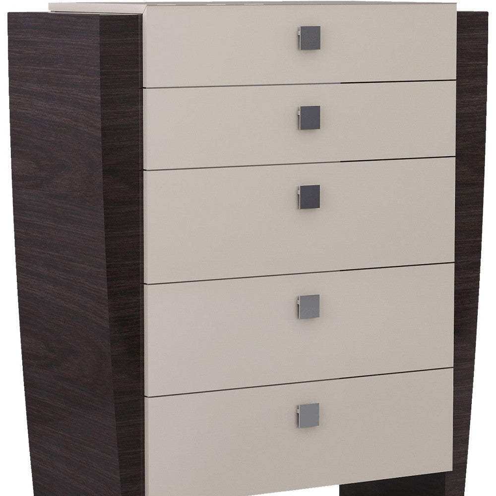 34" Refined Beige High Gloss Dresser HomeRoots