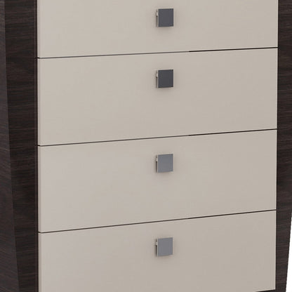 34" Refined Beige High Gloss Dresser HomeRoots