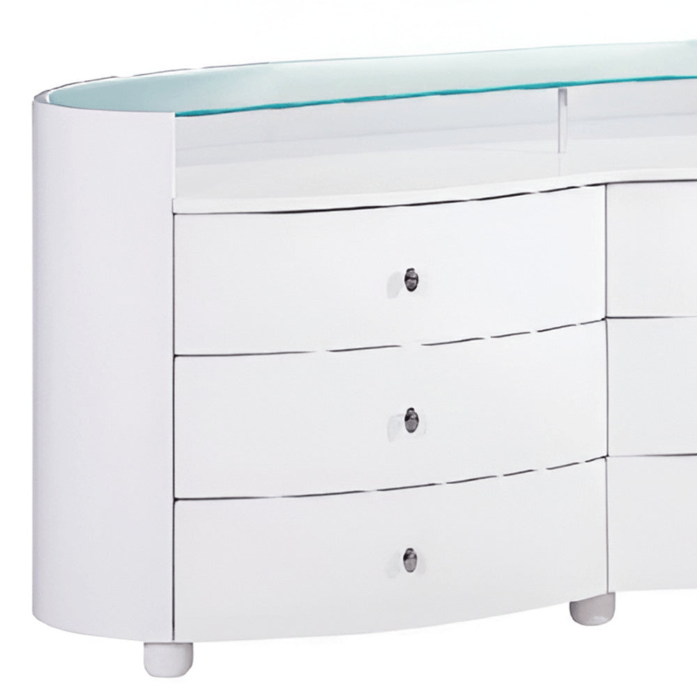 63" White Wood Six Drawer Double Dresser HomeRoots