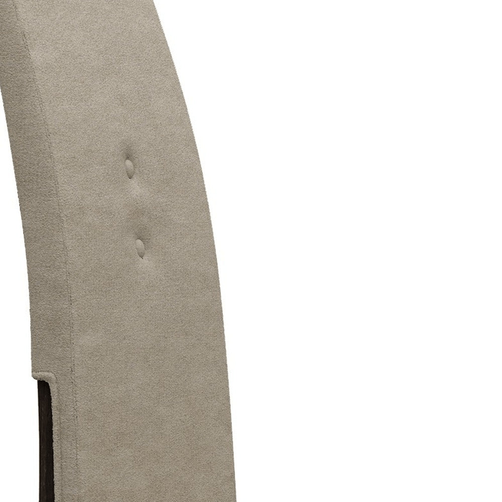 Set of Two Brown And Espresso Upholstered Microfiber Dining Side Chairs - FurniFindUSA