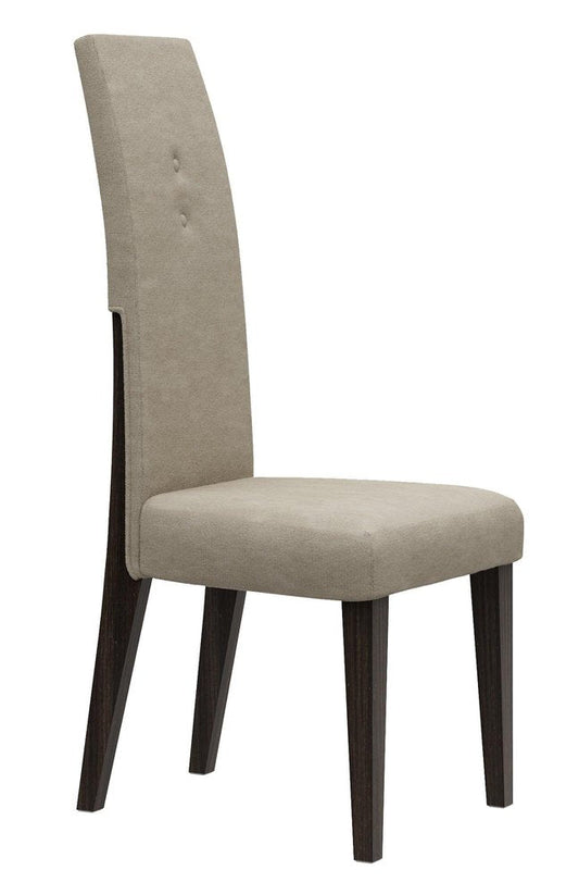 Set of Two Brown And Espresso Upholstered Microfiber Dining Side Chairs HomeRoots