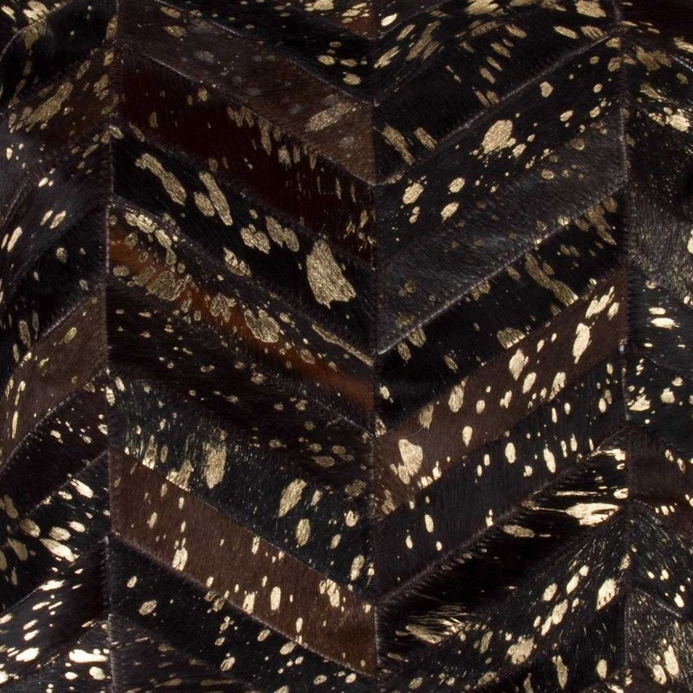 18" X 18" X 5" Chocolate And Gold  Pillow HomeRoots