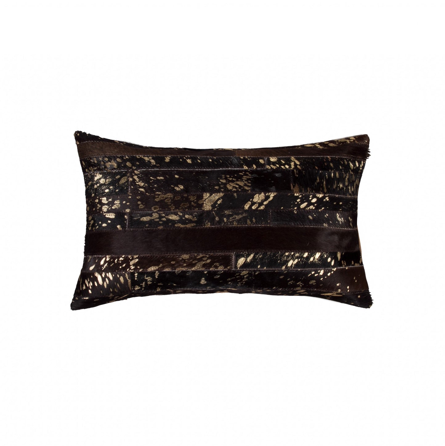 12 X 20 Chocolate Cowhide Throw Pillow