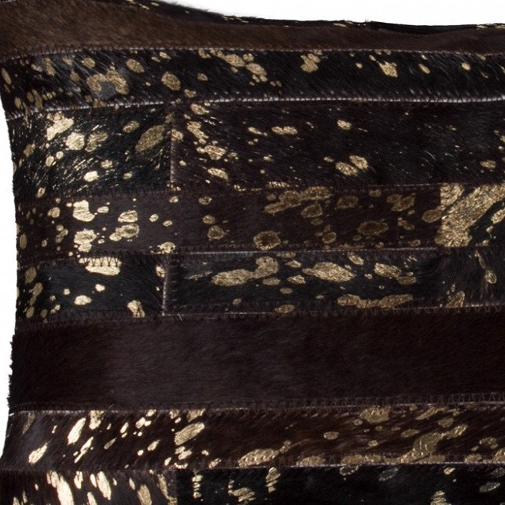 12 X 20 Chocolate Cowhide Throw Pillow — view 3