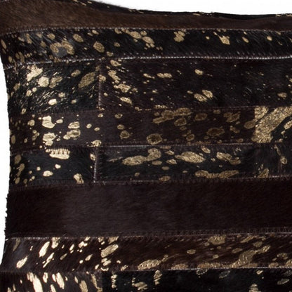 12 X 20 Chocolate Cowhide Throw Pillow HomeRoots