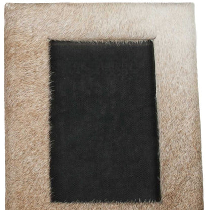 4" x 6" Natural Cowhide Tabletop Picture Frame with Mat HomeRoots