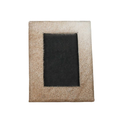 8" x 10" Natural Cowhide Tabletop Picture Frame with Mat HomeRoots