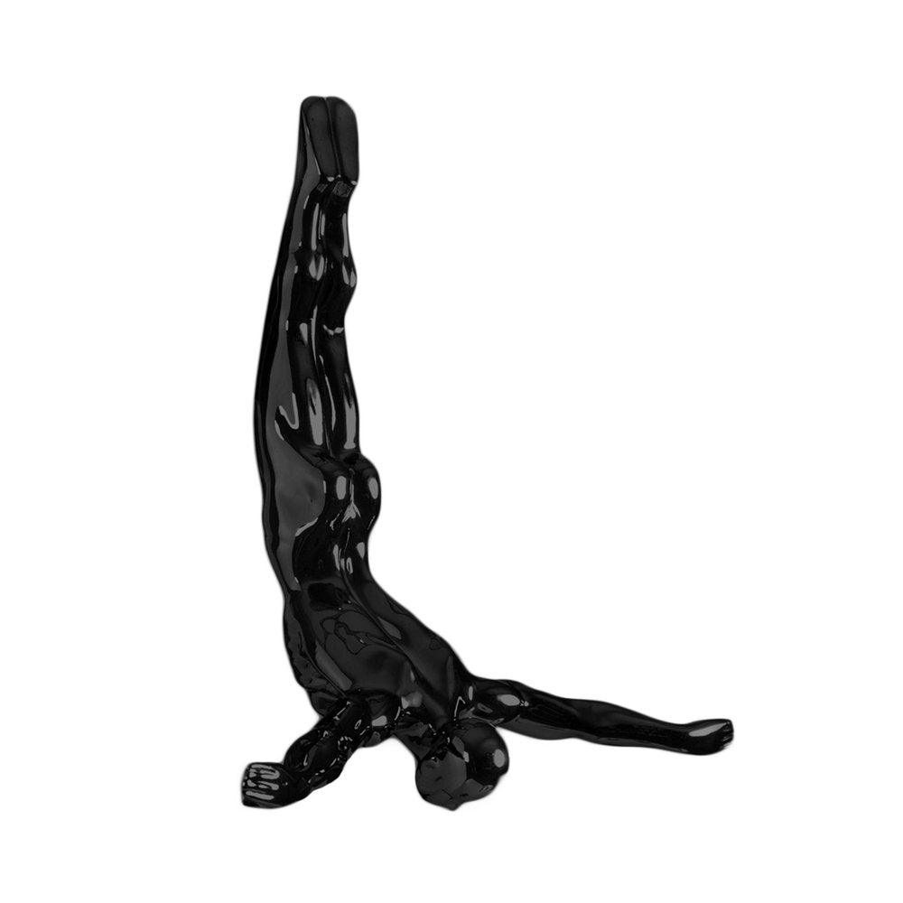 7" X 7" Black Resin Diving Man Hanging Dimensional Sculpture — view 3