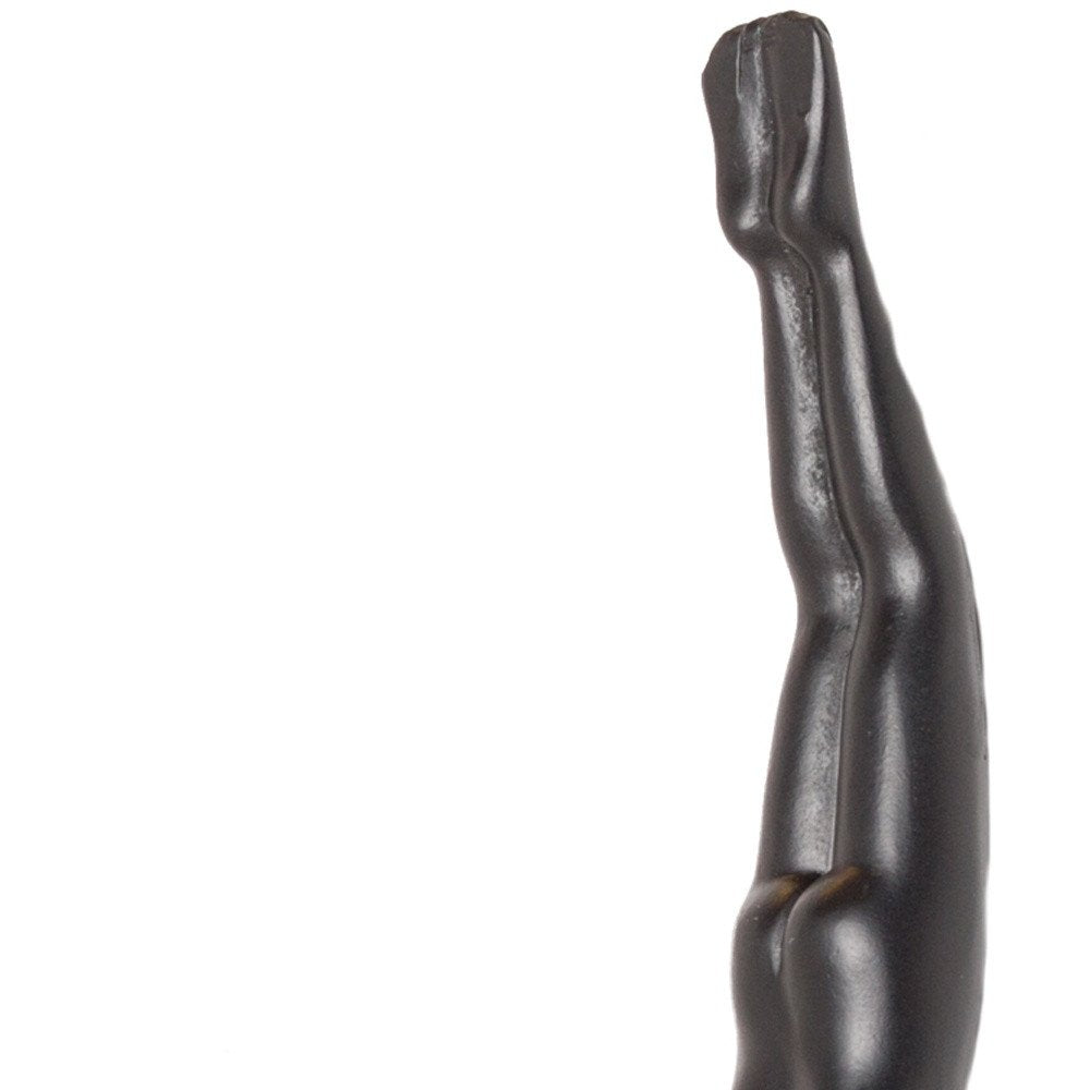 7" X 7" Black Resin Diving Man Hanging Dimensional Sculpture — view 6