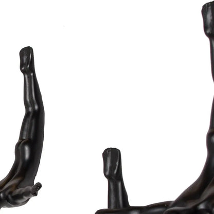Set of Three Black Resin Diving Man Hanging Dimensional Sculpture HomeRoots