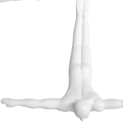 Set of Three Silver Resin Diving Man Hanging Dimensional Sculpture HomeRoots