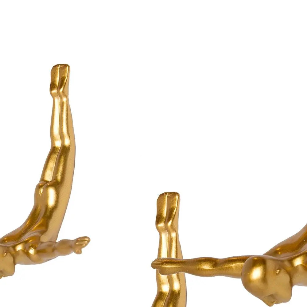 Set of Three Black Resin Diving Man Hanging Dimensional Sculpture HomeRoots