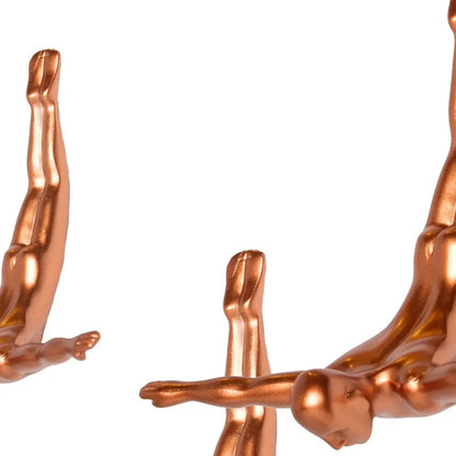 Set of Three Black Resin Diving Man Hanging Dimensional Sculpture HomeRoots