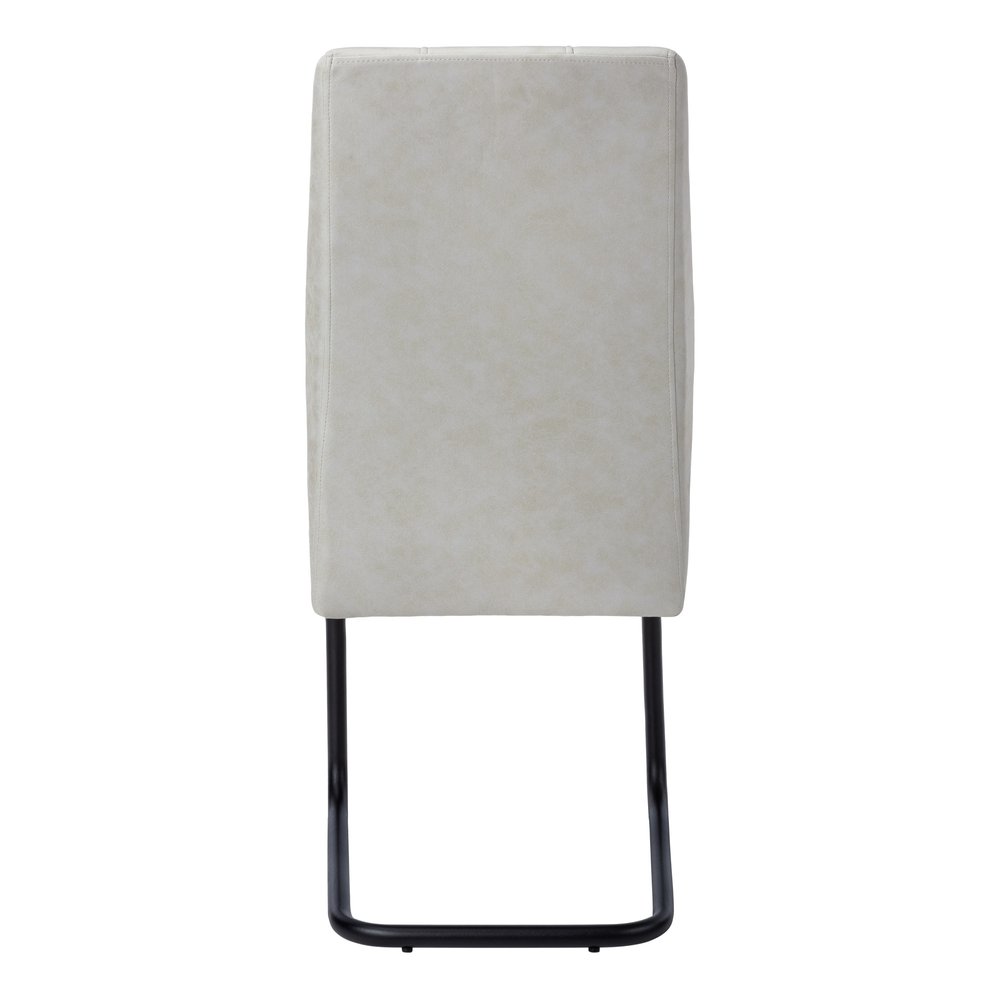 Set of Two Gray And Black Upholstered Polyester Dining Side Chairs HomeRoots