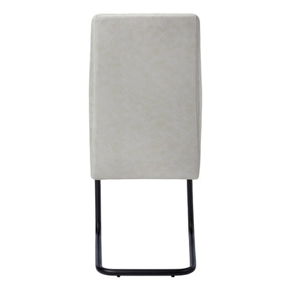 Set of Two Gray And Black Upholstered Polyester Dining Side Chairs HomeRoots
